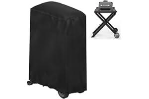 bruwaa Copertura per barbecue per Ninja Woodfire Grill [OG701EU], con 2 cordoncini regolabili e 4 fibbie, panno Oxford impermeabile e antipolvere, adatto per barbecue da esterno, dimensioni 71 x 51 x