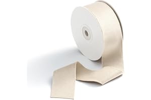 CHUQING Nastro di velluto nastro crema regalo in velluto beige da sposa decorativo largo 3,8 cm x 9 m