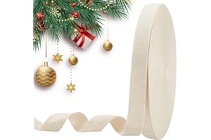 NBEADS 50m/Roll Fischgrät Baumwolle Webbings, 20mm Breite Antike Weiße Baumwolle Twill Tape Bänder Baumwolle Fischgrätenschnüre Für Das Stricken Nähen DIY Handwerk