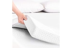 REAL CONFORT Topper Viscoelastico Nucleo 100% Viscoelastica | 160 x 200cm | Grosor 7CM | Fabricado en España | Alivia Tensiones Musculares | Sobrecolchon Desenfundable y Lavable | Transpirable y Antiacaros