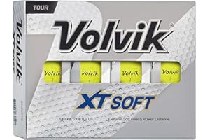 12 balles de golf Volvik - XT Soft - Jaune
