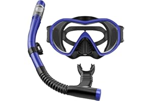 UPhitnis Maschera Snorkeling Adulto - Anti-Nebbia Maschera Subacquea Adulti con Boccaglio per Immersioni, Snorkeling e Nuoto - Maschera Sub Antiperdita Vista Panoramica per Donne e Uomo