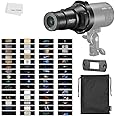 Godox AK-R21 Flash Projector, Split Focalize Conical Snoot Optical Condenser with AK-S Slide Set (60pcs) for Fresnel Head, Ring Flash Head