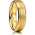 King Will 8mm Tungsten Carbide Wedding Band for Men Black Gold Silver Plated Groove Cubic Zircon Inlay Promise Ring For Him