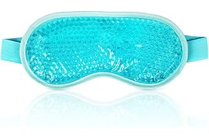 ACWOO Chłodząca maska na oczy dla opuchniętych oczu, terapia gorącym zimnem wielokrotnego użytku dla łagodzenia migreny, bólu głowy, cieni, suchych i opuchniętych oczu, bólu zatok