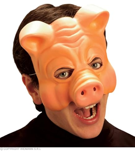 Demi masque de cochon en latex