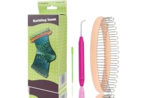 Coopay Kit de métier à tisser à tricoter, planche à tricoter ronde avec outil de crochetage et aiguilles, durable et sûr, jambières et bras, écharpe et plus encore