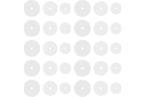 STYQUENZER 30 Stück Anti Wildfleisch Piercing Disc 5/7/9mm Silikon Ohrring Rückseiten Clear Disc Pads to Stabilize Earrings Keloid Disc Discs Für Ohrring Rücken Transparente Silikonscheiben Piercing Scheibe