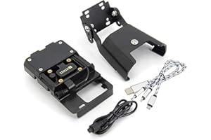 LYBH Supporto Navigatore Moto Nero 1 per Ducati Multistrada 1200/Enduro/950 S/1260 GT Supporto per Smartphone GPS Estensione di Montaggio GPS Telefono Staffa