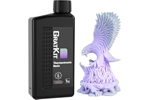 GratKit Résine Thermochromique pour l'Impression 3D, Passe du Gris au Violet, Haute Précision et Faible Odeur, UV Résine Photopolymère pour 405nm LCD DLP Imprimante 3D, 1000g