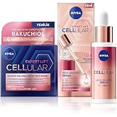 NIVEA Cellular Doğal Retinol Alternatifi Bakuchiol Cilt Serumu 30ml ve Nemlendirici Gece Bakım Kremi 50ml