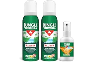 Orginal Jungle Formula Travel Pack - 2 x Maximum Spray125ml - 1 x Strong Spray 60ml Sold by AHASON'S