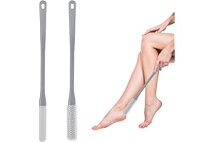 COLEXY 2 Spazzole per Doccia Piedi in Silicone Morbido - Manico Lungo Antiscivolo per Pulizia Profonda Tra le Dita - Ideale Anziani e Cura Delicata,Grigio