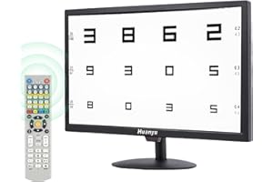 ‎HUANYU Huanyu Digitale Sehschärfentafel 21.5inch LCD Optische Augentafel mit 44 Sehzielen, einstellbare Testentfernung 1-6.5m Optometrie für Augenuntersuchung Schule Krankenhaus mit Fernbedienung