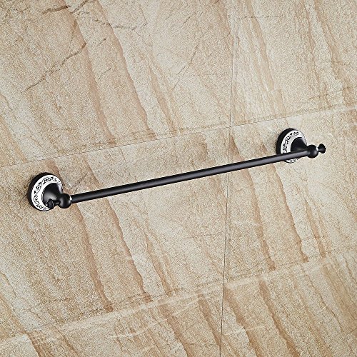 Hiendure® 60cm Messing Wandhalterung Bad Toilette Handtuchhalter Handtuch Regal, Öl eingerieben Bronze - 4