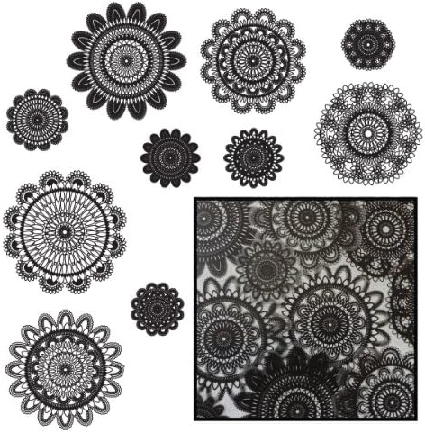 Transparencies Die-Cuts 20/Pkg-Vintage Doily 10 Styles/Black