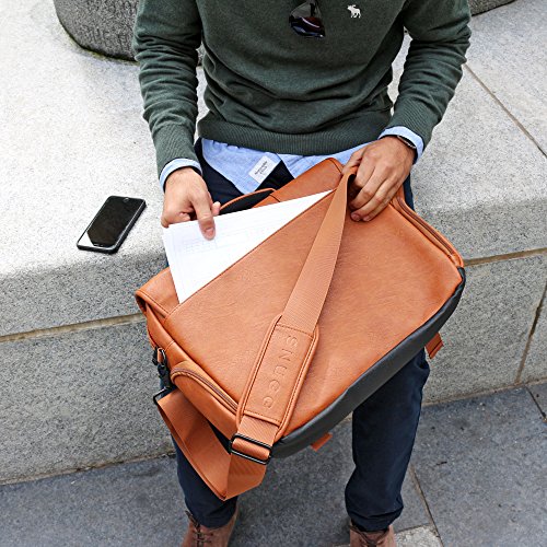 Laptoptasche  Snugg - Braune Notebooktasche - Umh  ngetasche f  r Laptops mit einer Bildschirmdiagonale von bis zu 15 6 Zoll