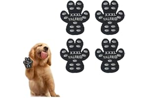 VALFRID Protecteur de Patte de Chien Robuste Anti-dérapant 40 pièces,Auto-adhésif résistant Chien Chaussures Bottillons Chaussettes pour Remplacer XXXL