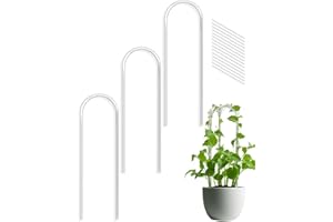 WHTAWTAW 3 Pack U-Shaped Clear Acrylic Hoya Trellis Indoor, 16 Inch Mini Houseplant Trellis for Potted Plants Support, Plant Accessories for Climbing Plants Potted Ivy Outdoor
