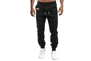 VMSUCIJ Pantalon Homme Cargo Chino Pantalon de Jogging Hommes Pantalon de Travail Homme Multi Poches Ceinture Élastique Casual de Loisirs
