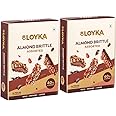 Loyka Almond Brittle Assorted Choco Box - 14 pcs X 2 | Premium Chocolate Gift Hamper | Choco & Nut Dryfruit Delicacy | Roasted California Almonds (40%), Dark Choco & Salted Caramel | Any-time snack