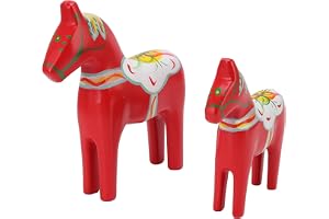 1 par trä Svensk Dalahäst, Häst Trojansk Dekoration trä Dalahästfigurer Dalahästprydnader