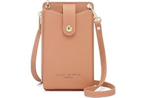 Aeeque Petite Pochette Mince pour Smartphone 6,5'' SANS Coque, Sacs Bandoulière Femme pour Téléphone Portable, Mini Sac GSM, Petit Portefeuille Femme PU Cuir, Porte Monnaie Porte-Cartes