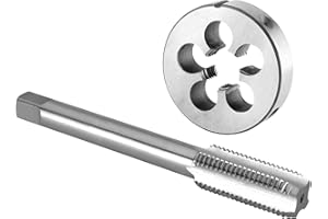 Burkit M12 X 1.75 Maschio e Die Set Mano Sinistra, M12 x 1.75 Filettatura Macchina Maschio e Fustella Rotonda