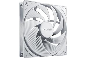 be quiet! Pure Wings 3 140mm PWM high-speed White ventilador, motor de bucle cerrado con regulación de velocidad, alta velocidad punta, rpm mínimas bajas, bastidor del ventilador optimizado, BL113