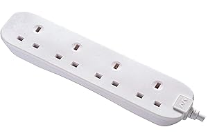 Masterplug BFG210N-MP przedłużacz z czterema gniazdami, 2 metry, biały