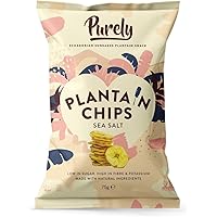 Purely Plantain Chips - Low Fat Plantain Crisps - Gluten Free Snacks - Healthy Alternative Snack Multipack - Vegan, Nutritiou