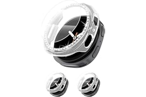 EIHAIHIS [2+2Pack Bling Diamond Case for Samsung Galaxy Watch 8 Screen Protector 40mm Women, Glitter Rhinestone Protective Hard PC Bumper Covers for Galaxy Watch 8 Case 40mm Accessories