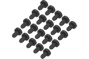 QUARKZMAN Alto Temperatura Silicone Spina T Forma Solido Silicone Gomma Fermo Foro Spine Polvere Rivestimento Anodizzazione Placcatura Impermeabile Nero 6,6x6,4x3,4mm/0,25x0,25x0,13" 20pz