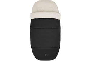 Maxi-Cosi Chancelière 2-en-1 pour Poussette, Chancelière Hiver avec Doublure Polaire, Black