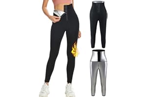 MELLIEX Sudation Pantalon Legging de Sport à Taille Haute Maigrir Leggings Sauna Suit Anti Cellulite Pantalon de Perte de Poids pour Exercice Fitness Gym Yoga Sport Femme