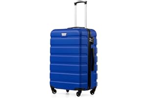 COOLIFE 28 Inch Large Suitcase for Checked Luggage, Business Trip, ABS+PC, Lightweight Hard Shell Luggage with 360°Rubber Spinner Wheels, YKK Zipper, Telescopic Handle, TSA Lock, Navy Blue
