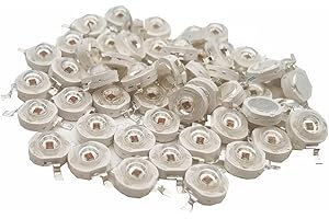VRABOCRY 50 chip LED ad alta potenza, 3 W, per piante rosse profonde (660 nm-665 nm fino a 700 mA, spedizione DC 2 V-2,4 V, 3 Watt), SMD COB emettitore diodi componenti, perlina per lampade fai da te