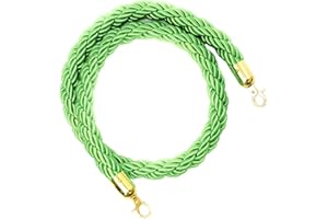 Tenlacum Rope for Barrier Stands 150cm, 200cm, 300cm | Rope Barrier Stand | Rope Barriers for Queue Management, Rope Barriers for Clubs and Cinemas - as described, (1.5m Green)