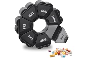 NICEIN Tablettlåda 7 Dagar, Pillerorganisatör Dagligen Medicinlåda, Pill Organizer för Resa Med, Stor Pillerburk att Hålla Daily Piller Och Vitamin (7 dagar