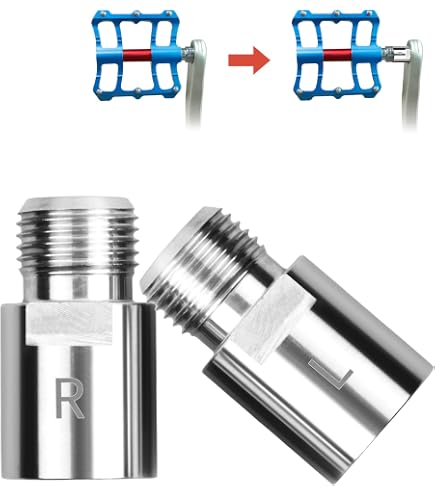 Prolongateur De Pédale De Vélo MechKit – 20 Mm, Alliage De Titane, Noir, 2 Pièces + Rondelles – Pour VTT Et Route