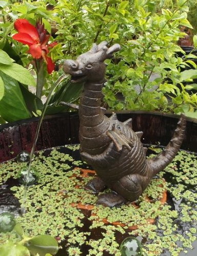 Wasserspeier „Drache“ aus Gusseisen, Höhe 26 cm - 2