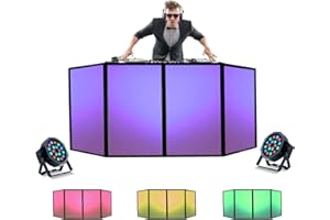 BOOMTONEDJ Façade Dj white avec 2 projecteur parled DMX superbe décoration sono – PA DJ MIX bar club mariage disco anniversaire prestation salle des fêtes