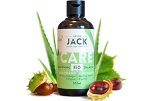 Hello Jack Champu Perro Natural con Aloe Vera y Castaño - Champú para Perros Piel Sensible y Dermatitis - Shampoo Hipoalergénico Recomendado por Veterinarios
