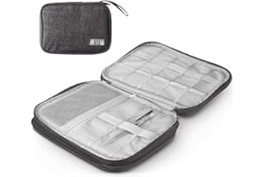 HNJUSR Elektronische Tasche Organizer universal travel Kabel Elektronik Zubehör Tasche Reise Organizer Case Kabel-Organizer für Handy, Kabel, Festplatte, Powerbank, SD Karten (Grau)