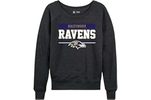 TEAM FAN APPAREL NFL Women's Plus Size Team Block Charcoal Crewneck- Tagless Pullover - Relaxed Raglan- Stay Cool and Stylish at Game Day