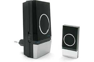 Avidsen 102326 Nielsen 100 m Plug-In Wireless Door Chime with 32 Chimes High Gloss Black by Avidsen