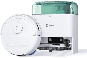 ECOVACS DEEBOT MINI Robot Aspirapolvere Lavapavimenti, 9000Pa, ZeroTangle 2.0, TrueMapping 2.0, Asciugatura ad Aria Calda 45°C, Svuotamento Automatico, Lavaggio Profondo Intelligente, Verde
