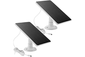 YSISLYBIN 2 Pack 5W Solar Panel for Ring Camera, Solar Charger Compatible with Ring Stick Up Cam/Pro Battery, Spotlight Cam Plus/Pro Battery, Camera Solar Panel for Ring Camera with 9.8ft Cable