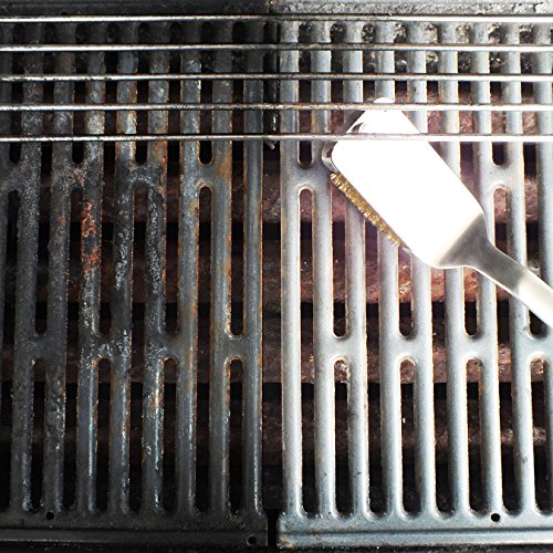 Rösle BBQ Edelstahl Reinigungsbürste | Marken Premium Grill Zubehör mit 4 drehbare Rundbürsten aus robusten Messingborsten 3 in 1 für Holzkohle- und Gasgrill – Hochwertige Grillbürste - 6