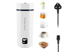 NASTOPEE Reise Wasserkocher Klein 350 ml Elektrische Wassertasse Mini-Tee-Kaffeekessel-Wasserkessel, Warmwasserbereiter mit 6 Temperaturregelung, Wasserkocher Klein mit SUS 316 Edelstahl Portable Travel Kettle